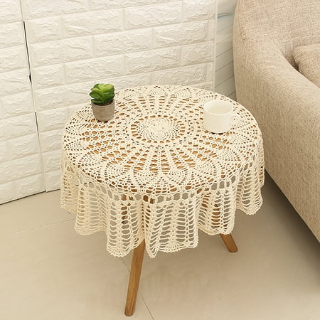 tablecloth 50inch cloth crochet cotton lace floral round table