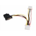 thumbnail image 1 of StarTech.com SATA to LP4 Power Cable Adapter with 2 Additional LP4 - Power adapter - 4 pin internal power (F) to SATA power (M) - 5.9 in - black - LP4SATAFM2L - Power adapter - 4 pin internal power (F) to SATA power (M) - 5.9 in - black - for P/N: S25SLOTR, SATSASBP425, 1 of 5