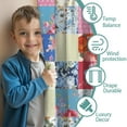 thumbnail image 3 of Blackout Kids Curtains,Boho Bohemia Pioneer Flower Childrens Insulated Curtains Set Of 2,Bedroom Essentials,Toddler Room Decor 42"x54"(106x137cm), 3 of 4