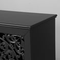 thumbnail image 5 of 60" Sideboard Cabinet with Adjustable Shelves, Antique Floral Carving Buffet Cabinet with Solid Wood Legs, TV Stand for TVs up to 65", Living Room,Dining Room, Black, 5 of 9