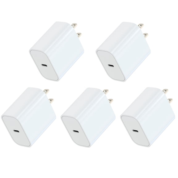 5 pack 20W Type C Fast Wall Charger Power Adapter For Iphone17 16  15 14 13 12 11, USB C Charging Block  for Phone17/16/ 15/14/13/12/11/10/9/8/7/Plus/Pro/Pro Max, Pad Pro/Air, Android Phone