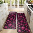 thumbnail image 4 of Kitchen Rugs Sets Of 2,Pioneer Flower Floral Print Pattern Anti Fatigue Kitchen Mat Rugs Non Slip Washable,Decorative Kitchen Floor Mats for Kitchen,Sink,Laundry,17"x47"+17"x47", 4 of 5