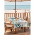 thumbnail image 2 of Outdoor Tablecloth with Umbrella Hole for Patio/Picnic/Party/Camping, Green Eucalyptus Leaves Waterproof Table Cloth Rectangle Table Cover Washable, Daisy Summer Botanical Watercolor (52"x 70"), 2 of 8