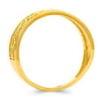 thumbnail image 2 of Wellingsale Ladies Solid 14k Yellow Gold Polished CZ Cubic Zirconia Right Hand Ring Band - Size 6.5, 2 of 5