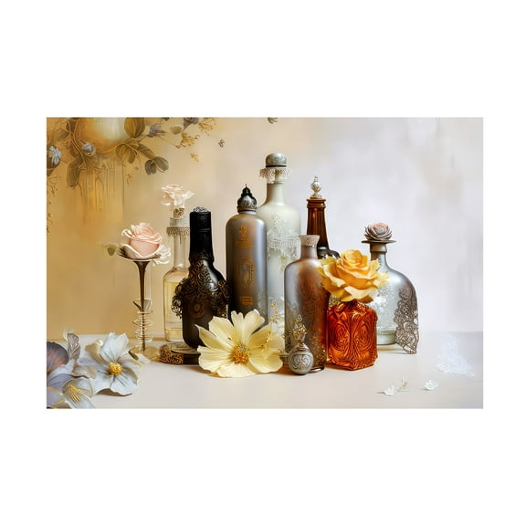 Canvas Wall Art - FootePrint Art 'Shabby Chic Still Life' Wall Art for Living Room, Bedroom, or Office Décor by Trademark Fine Art - 19 x 12 Inches