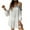 White, variant on RQYYD Women's Crochet Beach Cover Up Square Neck Long Sleeve Cold Shoulder Bathing Suit Dress Hollow Out Swimwear Coverups