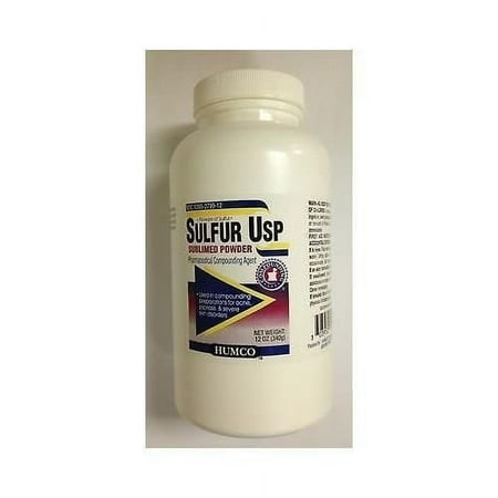 5 PK Humco Sulfur Sublimed Powder USP for Acne/Psoriasis & Skin Disorders 4oz Ea