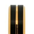 thumbnail image 2 of Tungsten Carbide 8mm Gold Plated Wedding Band with a Black Plated Face Comfort Fit Ring Size 12, 2 of 5