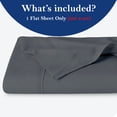 thumbnail image 2 of Cal King Flat Sheet - 100% Egyptian Cotton, 600 Thread Count Sateen Weave - Ultra-Soft, Breathable, and Cooling - Premium Hotel-Quality Top Sheet Only - (Dark Grey, Cal King), 2 of 7