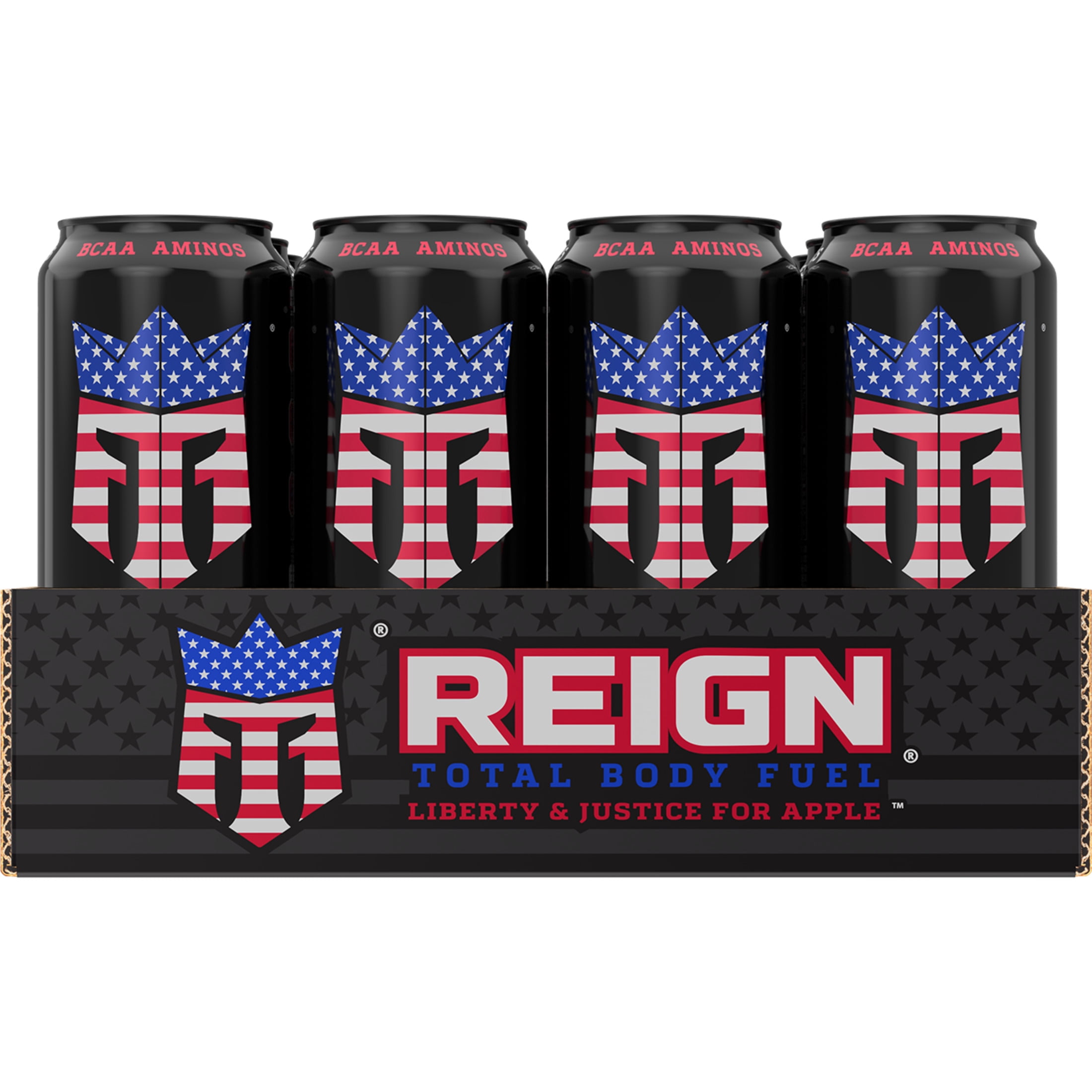 REIGN Total Body Fuel, Liberty & Justice For Apple 12 Pack 16 Fl Oz
