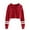 Red, variant on Sherrylily Kids Crop Tops Girls Striped Long Sleeve Hoodies Pullover Sweatshirts