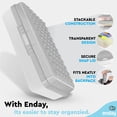 thumbnail image 5 of Enday Dots Pencil Case Box with Snap Tight Lid School Office Supply Storage Gray 8” Pack of 6, 5 of 7