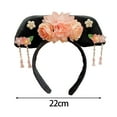thumbnail image 7 of yuksok Chinese Headwear Ancient Hair Clip Headgear Hair Accessories Qing Headband Hanfu Style B, 7 of 7