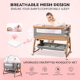 thumbnail image 5 of Rupoun Bassinet, Bedside Sleeper, Foldable Baby Crib with 6 Adjustable Heights and Mesh Panels, for Infant Newborn Child, Gray, 5 of 7