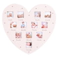 thumbnail image 1 of Cadre Photo Bébé en Forme de Cœur Créatif avec Lumière Cadre Photo Première Année, 1 of 8