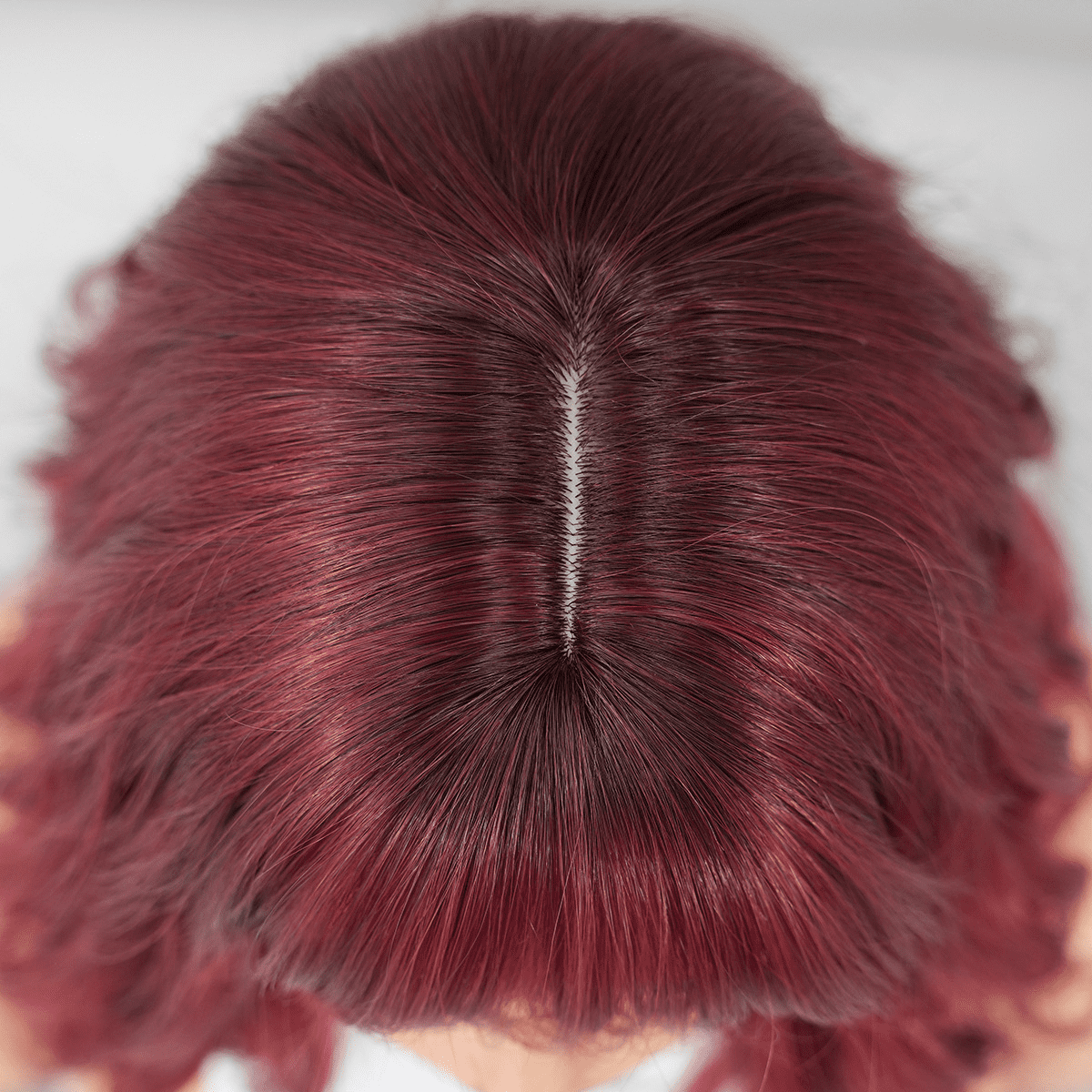 PEAKIN Fashion Wig 14 inch Women Red Short Curly Hair Natural Shaggy Short Bob Full Head with Bangs Wigs