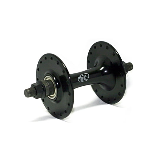 Virtue Bicycle Front Track Hub 32-Hole High Flange Black 3/8" Bolt-On Axle