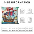 thumbnail image 5 of FUMJ Throw Pillow Cover Cute Cartoon Pirate Kid with Parrot Ship on Ocean Sea  Pillow Case Decorative for Sofa Couch Chair Bedroom, 5 of 5