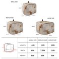 thumbnail image 5 of Toaster Cover 4 Slice, Brown Geometric Dustproof Bakeware Oven Protector with Top Hook, Modern Oil Painting Abstract Waterproof Small Kitchen Appliance Toasters Dust Cover, 12"x11"x8", 5 of 8