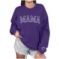 thumbnail image 1 of Penkiiy Mama Sweatshirt de manga larga Cheer Mom Shirt para Béisbol Fútbol Baile Baile Sport Suéter Top L Morado, 1 of 9