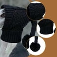 thumbnail image 3 of Gorro de invierno para perro, gorro cálido, diadema negra para el cuello, protector para clima frío, redecilla de ganchillo para otoño, divertido para S, 3 of 4