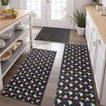 thumbnail image 2 of Black Cartoon Unicorn Lightning Pattern Kitchen Rugs Sets Of 3,Kitchen Runner Rugs Non Skid Washable,Decorative Kitchen Floor Mats for Kitchen,Sink,Laundry,17"x30"+ 17"x47" + 17"x59", 2 of 6