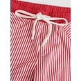 thumbnail image 4 of Low Rise Striped Pants for Women Pull on Drawstring Boho Wide Leg Pants Red L, 4 of 9