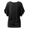 thumbnail image 3 of Doublju Womens Dolman Sleeve Top Boatneck Drape Shirts With Plus Size, 3 of 4