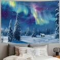 thumbnail image 2 of BCIIG  Northern Lights Tapestry Northern Lights Aurora Borealis Wall Hanging Tapestry Magical Winter Snow Forest Tapestry Wall Hanging Psychedelic Tapestry Decor, 2 of 6
