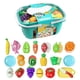 thumbnail image 3 of Play Play Kit de alimentos con cesta de comestibles Verduras de frutas Cocina Pretend Toy Andddlers Navidad Regalos de Acción de Gracias Suministros 21 piezas Inevent FN001085-01, 3 of 6
