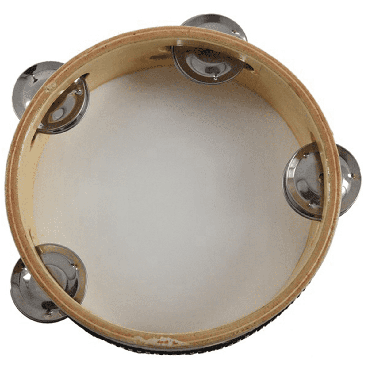 6pcs 6 Inches Early Education Teaching Aids Hand Tambourine Children Percussion Tambourine Dance Hand Drum with 4 Bells