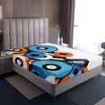 thumbnail image 4 of Vinyl Records Kids Sheet Set Blue Music Radio Vintage Sheets,Mucical Disc Pattern Bed Sheets Set King Music Instrument Decorations Bed Set for Boys Girls Home, 4 of 7