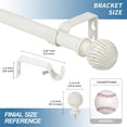 thumbnail image 3 of Urbanest Adjustable Volle Single Curtain Rod Set – 5/8 - Inch Diameter, With Weathered White Rod, 28–48 Inches, 3 of 6