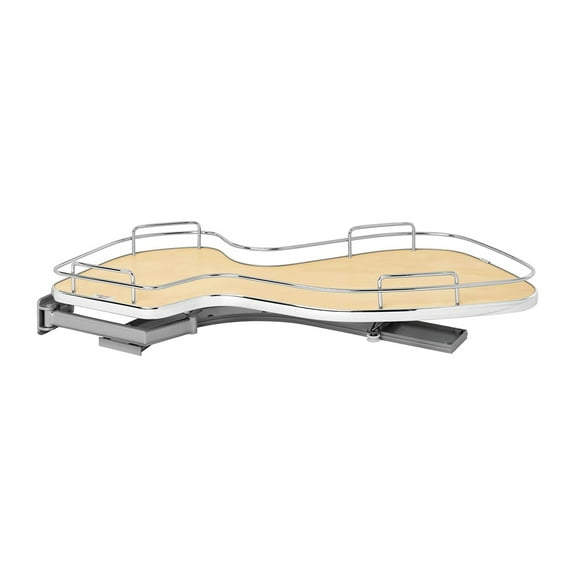 Rev-A-Shelf Contemporary Cloud Blind Right Cabinet Corner Organizer, Maple