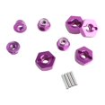 thumbnail image 3 of GDOOL Adaptador de transmisión de bujes hexagonales de rueda de 12 mm, 5 mm de espesor y brida, tuercas de seguridad M4 de aluminio para Redcat Axial HSP WLtoys Himoto RC Truck Model Car Upgrade Parts, 3 of 5