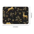 thumbnail image 3 of Balery Christmas Gold Deers1 Doormat, Durable Flannel Fabric, Waterproof Stain and Fade Resistant, Low Profile,Indoor Outdoor Door Mats, Easy Clean Patio Entrance Mat, 16x24in, 3 of 9