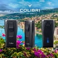 thumbnail image 2 of Colibri Monaco Triple Jet Flame Metallic Black Lighter, 2 of 6