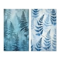 thumbnail image 2 of Designart "Nature s Magic in Blue Fern Fonds II" Floral Wall Art Set Of 2 - Blue Floral Wall Decor Set Of 2, 2 of 7