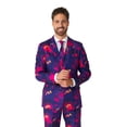 thumbnail image 4 of Suitmeister Men's Suits Retro Neon Navy - XXL Purple, 4 of 6