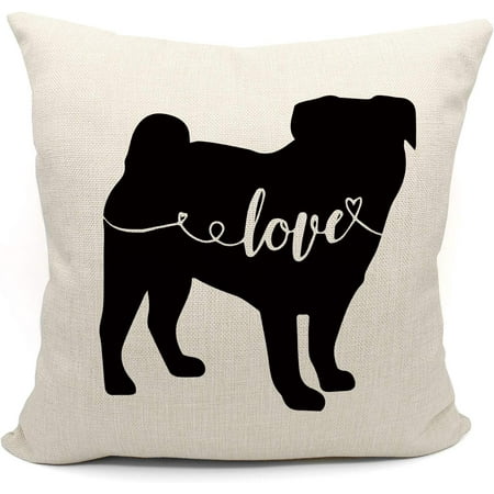 Pug Gifts for Pug Lovers Pug Pillow Covers 18x18 Reserved for The Dog Pillow Pug Gifts Pugs Pillow Pug Mom Gifts Pug Lover Gifts