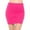 Hot Pink, variant on Kcocoo Women Lady's Solid High Waist Classic Simple Stretchy Tube Pencil Mini Skirt Polyester White S