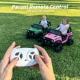 thumbnail image 3 of Outfunny 24V Kids Ride on Toy, Ride on Truck Electric Car for Kids with Remote Control, Bluetooth, Light Pink, 3 of 9