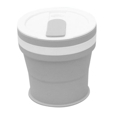 

Collapsible Silicone Cup Perfect for Camping & Adventures Sip Safely with Lid Travel Light