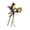 A002- Style B, variant on Gold Masquerade Mask, Half Face Mask with Purple Ribbon and Feathers, Masquerade Party Decorations Party Favor for Women Men