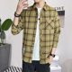 thumbnail image 3 of Camisa y blusa para hombre, manga larga, para hombre, con bolsillo, a cuadros, marca barata, botones, ropa de lujo original, estética social, cuello, 3 of 5