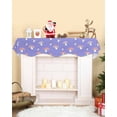 thumbnail image 2 of Purple Mushroom Fireplace Mantel Scarf Table Runner, Spring Botanical Winter Garland Mantel Top Tablerunners Dresser Scarves Cover Decorations for Windows Party Living Room 70''x17'', 2 of 6