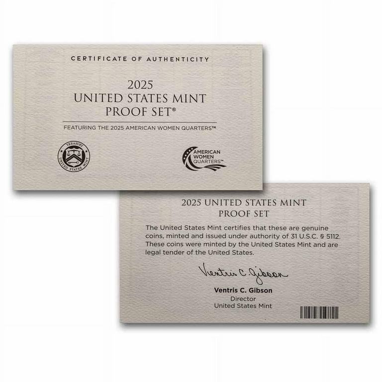 U.S. Mint, 2025-S Proof Set, 10 Coins, Final Year American Women