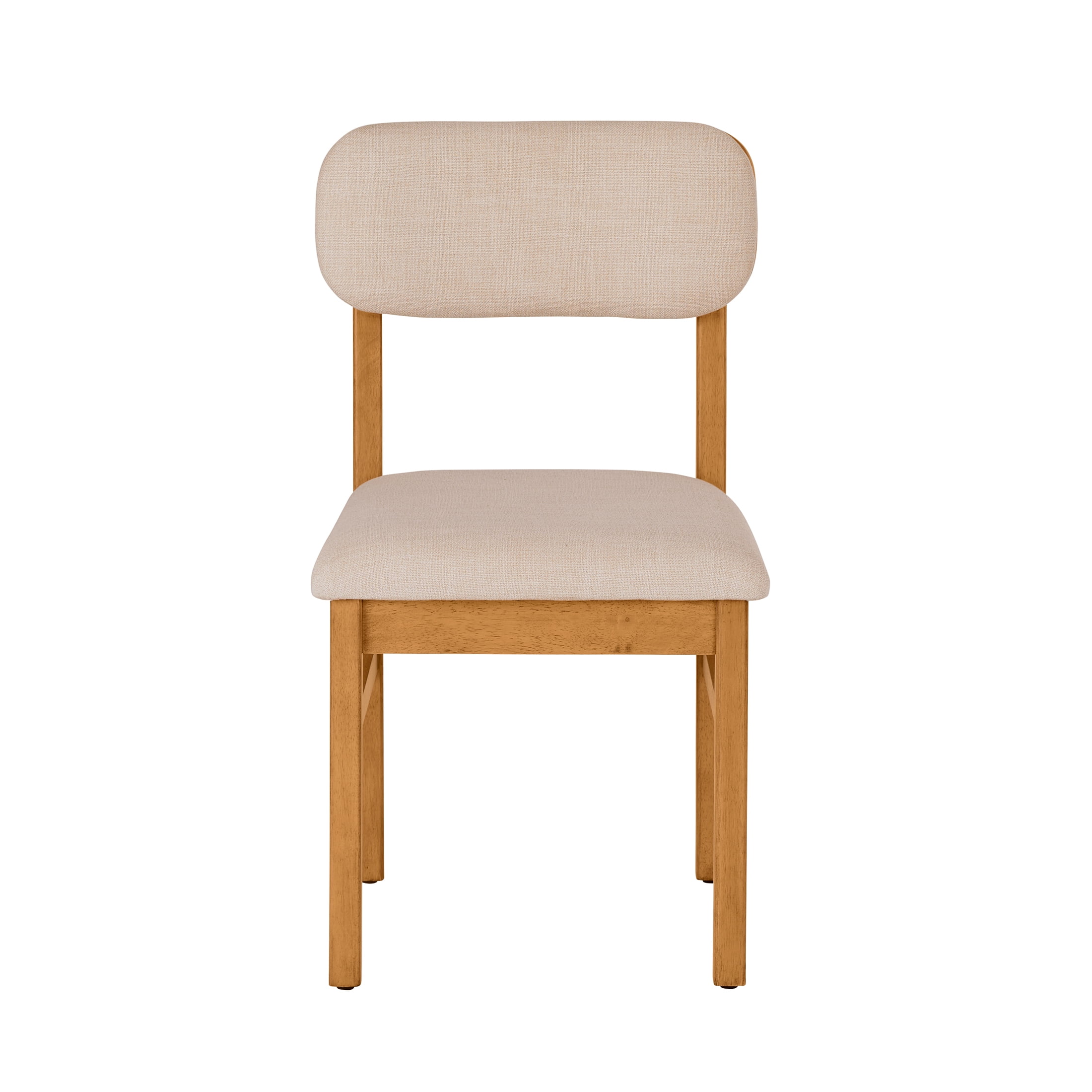 Better Homes & Gardens Juliet Dining Chairs, Light Honey Finish and Cream, Set of 2