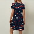 thumbnail image 4 of ‌Independence Day Women's Dress – V-Neck Short Sleeve Loose Fit Casual Sundress, Fourth of July Print, 4 of 5