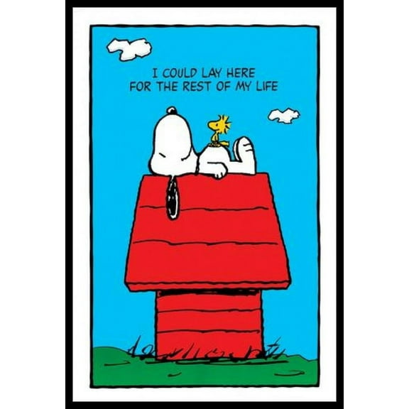 Snoopy Lay Here Laminated & Framed Poster (24 x 36)